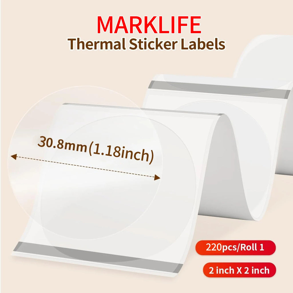 Marklife Thermal Label Printer P50 Mini Protable Bluetooth Stickers Self-adhesive Printer For Kitchen Office To Gift/Marking/Tag