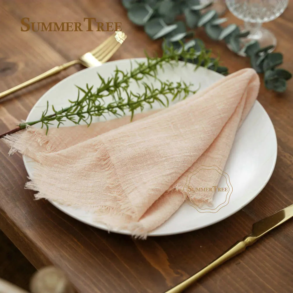 Napkin Cotton Gauze 42x42cm Retro Cheesecloth Rustic Table Decoration Muslin Tea Towel Cloth Napkins Wedding Supplies