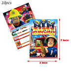 108*180cm Fireman Sam Party Supplies Disposable Tablecloth Firefighter Plastic Table Cover Fire Truck Birthday Decoration