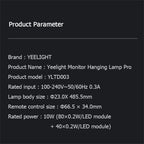 Yeelight Screen Bar Pro Computer Monitor Hanging Light Ambient Light Adjustable brightness and color temperature For the Mi Home
