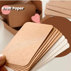 100pcs/Box Blank Kraft Paper Cards Mini Note Message Cards or Craft DIY Business Thank You Gift Label Learning Card 5x9cm