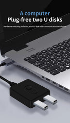 USB 3.0 KVM Switch USB Hub 1x2/2x1 Switcher USB3.0 Switch Shared Controller Splitter for Laptop Computer Printer Keyboard Mouse