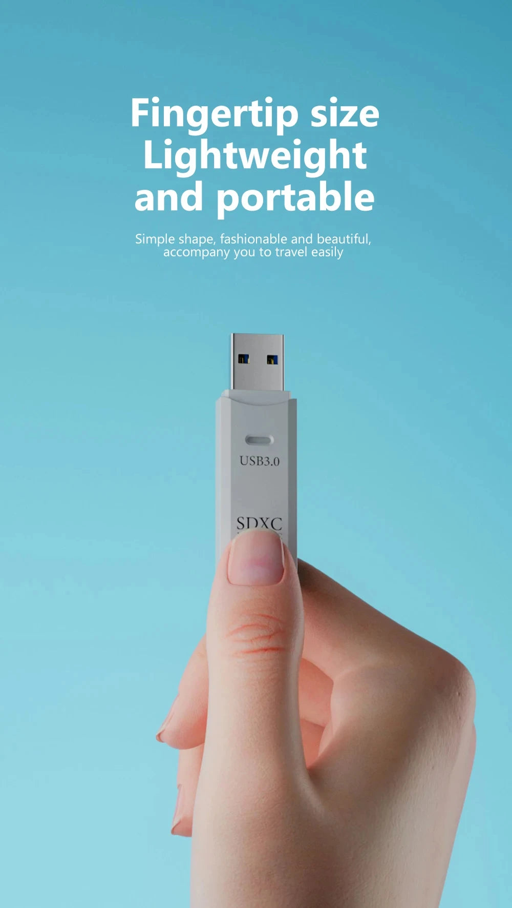 NNBILI 1-2pcs Card Reader USB3.0/2.0 To SD TF Memory Adapter High Speed TF Memory 2 IN 1 Card Reader For PC Laptop Accessories