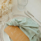 10 Pieces 32x32cm Cream Rough Edge Gauze Napkins 100% Soft Cotton Fabric Serviette Kitchen Tea Towels For Easter Party Supplies