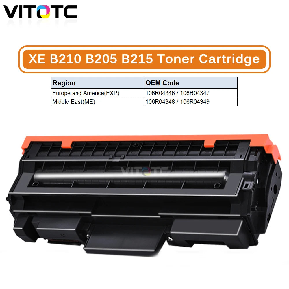 Compatible Toner Cartridge For Xerox B210 B205 B215 NI DNI MULTIFUNCTION PRINTER 106R04346 106R04347 106R04348 106R04349