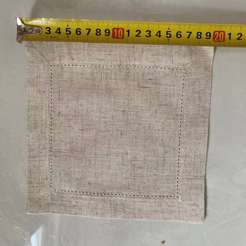 12pcs Table Napkins Wedding Party Dinner Table White Cloth Napkin Restaurant Home Napkins Cotton Linen Handkerchie 4 Size