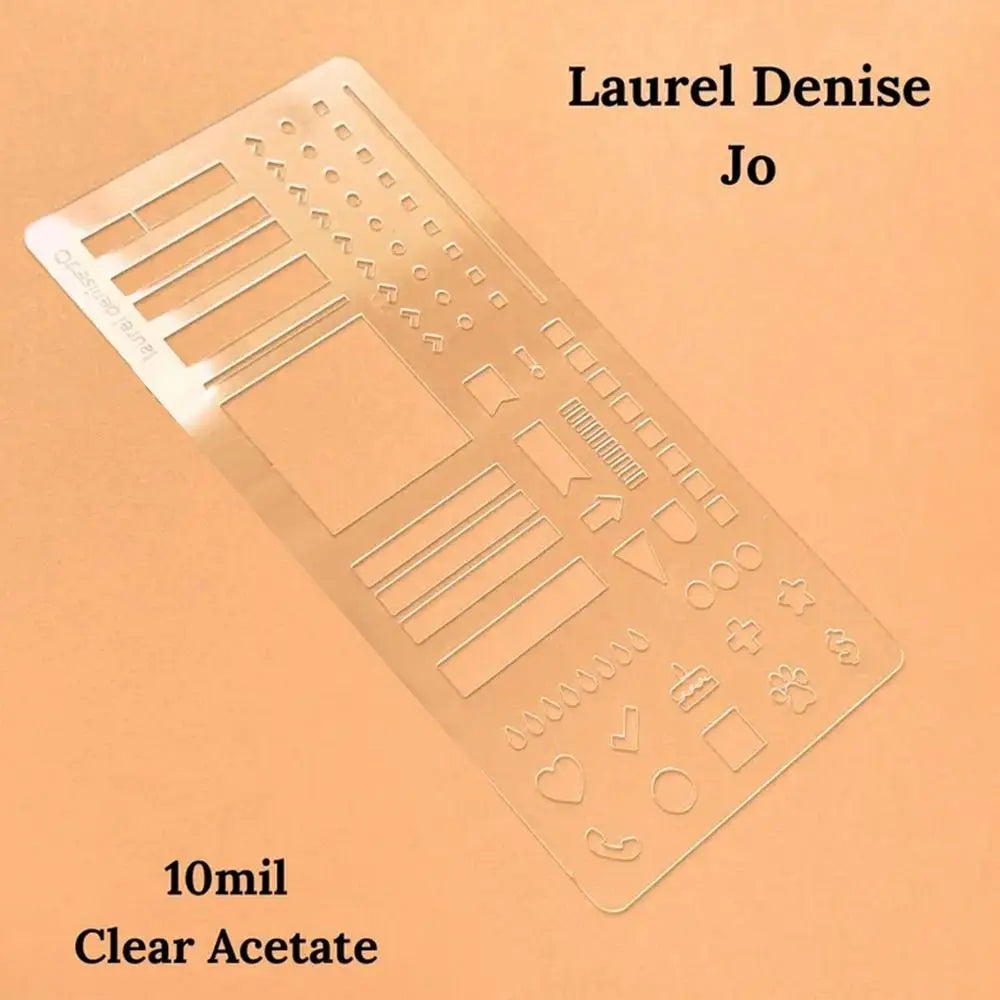 Manual Templates for Planning Calendar Reusable Dot Grid Handmade Flexible Record Template Transparent Flexible Journal Stencils