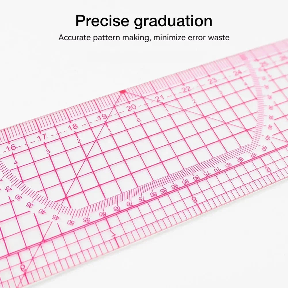 Flexible Clear Metric French Curve Ruler Multipurpose Tailoring Template For Dressmaking Pattern Drafting DIY Sewing Projects