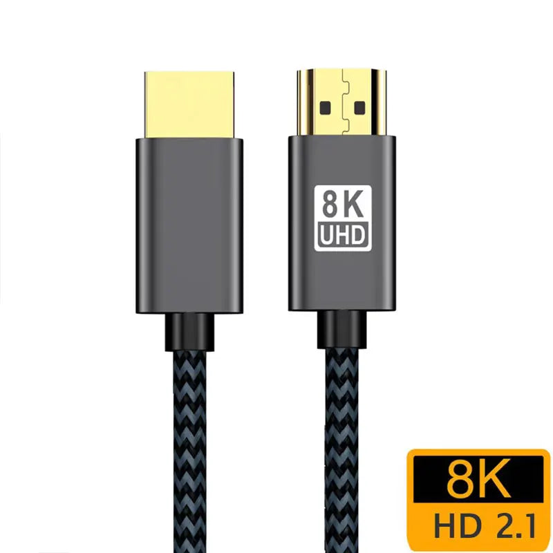 8K HDMI-compatible Cable for Xiaomi Mi Box 8K/60Hz 4K/120HZ 48Gbps Digital Cable for PS5 PS4 Laptop TV Monitor Projectors