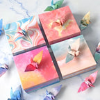 400Sheets Origami Paper Craft Folding Lucky Wish Paper Crane Craft Double Sided Folding Lucky Wish Paper DIY Color Scrapbooking