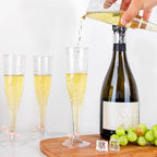 100pcs 5oz Disposable Cups Sparkling Champagne Bar Cups Plastic Champagne Flutes Clear Toasting Glasses for Weddings Party