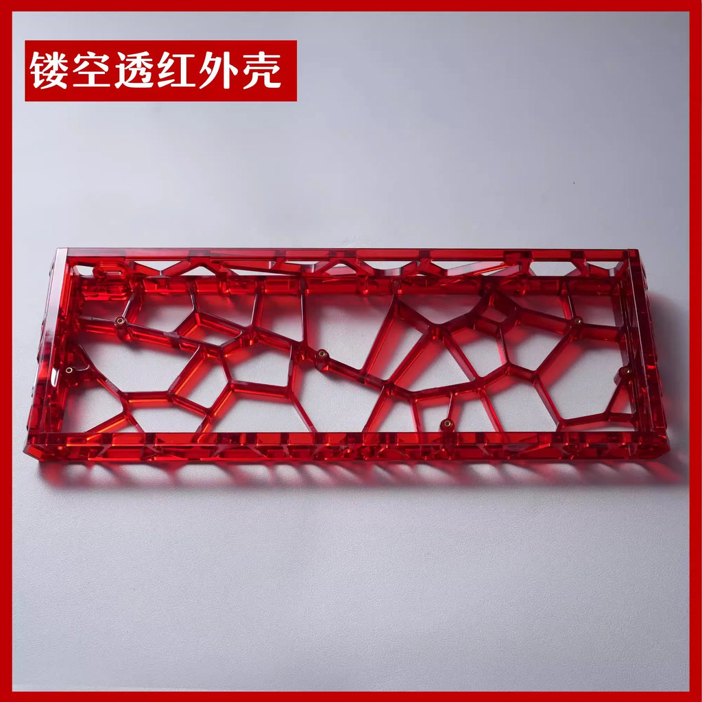 GH60/Wooting60/MAD60 Hollow Transparent Keyboard Shell 60% Keys Layout Keyboard Case for PC Accessory Customized Keyboard Shell