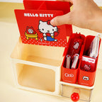 Genuine Sanrio Hello Kitty Desktop Stationery Mark Pen Holder Desk Organizers Shelves Bookshelf Home Office Storage Box