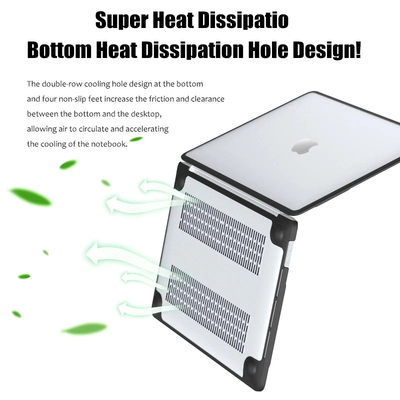 For Macbook Neo A18 Pro 13 Case M2 M4 M1 For MacBook Air 13 Case Cover Funda Pro 16 Case M3 2025 M5 Pro 14 Case 15.3 Laptop Case