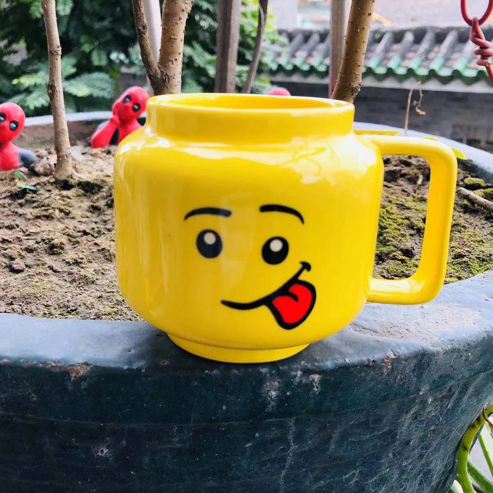 Cute Cartoon 250ML Mug Cups Ceramic Coffee Milk Tea Drinkware Impish Expression Pattern for Couple Friend Christmas Gifts Travel