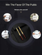 1pc exquisite mahogany letter opener, wooden letter opener for opening envelope, office gift gift letter cutting knife