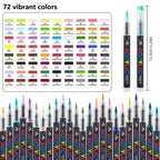 12-366 Colors Acrylic Marker Set Waterproof Acrylic Brush Marker Professional Acrylic Painting Marker DIY Art Supplies