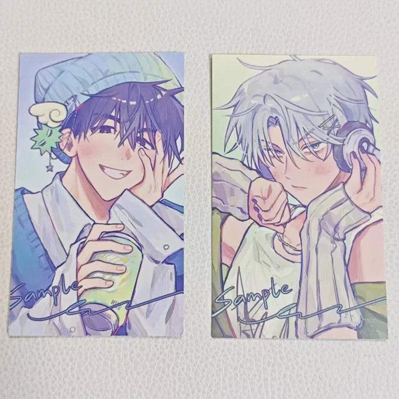 2Pcs/Set Kawaii Alien Stage Anime Photo Card Ivan Till Small Card 3inch Bookmark Collection Friends Exquisite Gift