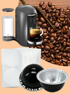 Reusable Aluminum Coffee Capsules Compatible with Nespresso Vertuo Machine - Durable Coffee Pod Shells for Espresso Lovers
