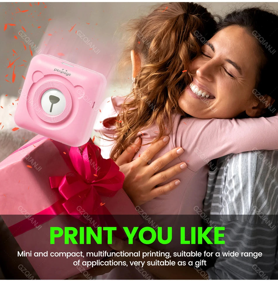 9 Colors Peripage A6 304DPI Mini Photo Printer Notes Sticker Label Printing Machine Bluetooth Portable Wireless Printer Marker