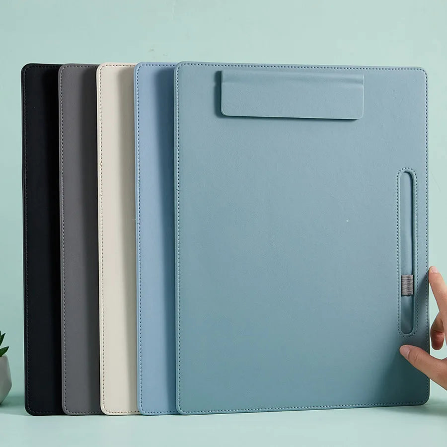 A4 leather writing clip, business folder, data book, office storage menu clip, contract book clip, music score clip