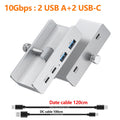 10Gbps USB HUB Clamp USB3.2/3.0/2.0 Splitter Adapter External Multi Clip Dock For iMac Macbook Lenovo Desktop PC Accessories
