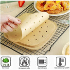 50pcs Air Fryer Parchment  Disposable Steamer Liners Kitchen Cookers Oil-proof Paper Barbecue Fryer Baking Accessories      0151