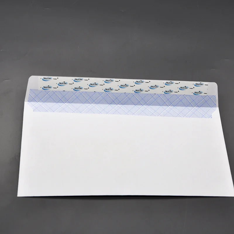 White Self Adhesive Window Envelopes Security Pattern Double Sided Tape Sealing Blank Western Style Business Card Mailing Bags