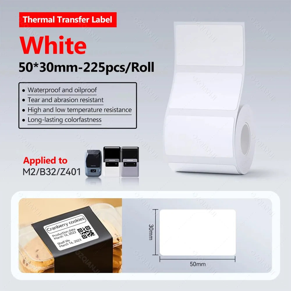 300dpi Niimbot M2 Portable Thermal Transfer Label Printer Multi-function Sticker Label Maker Machine for Clothes Tag Power Cable