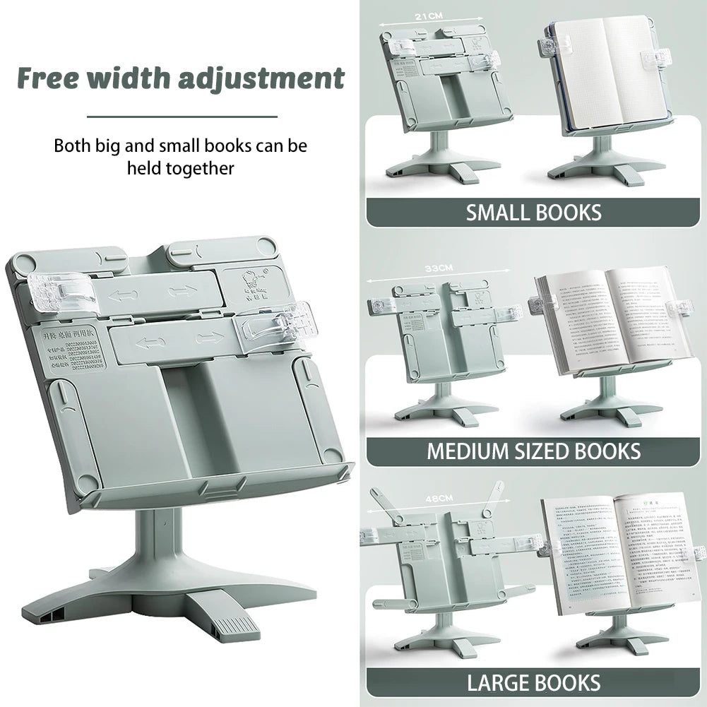 Portable Adjustable Rotatable Reading Bookshelf Multifunctional Document Holder Lifting Landing Book Support for Home