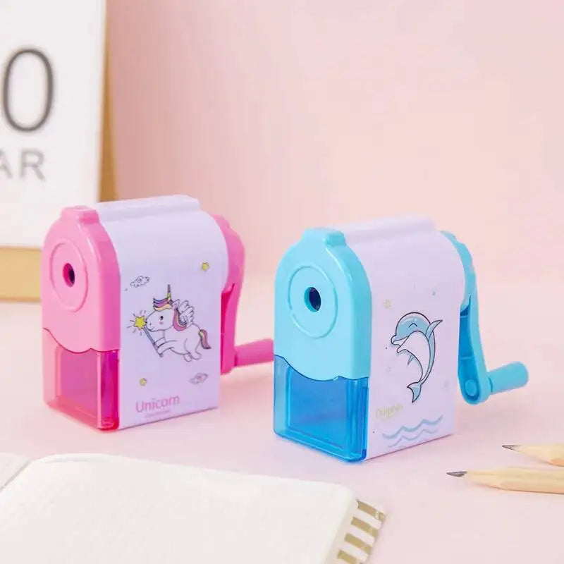 1-2 pcs Cute Unicorn/Dolphin Mechanical Sharpener For Pencil School Office Supplies Creative Stationery Back To School