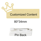 Customized Brooch Pin Personalize Engrave Your Text Logo Business ID Plate Copper Letterbox Mailbox Tag Name Badges