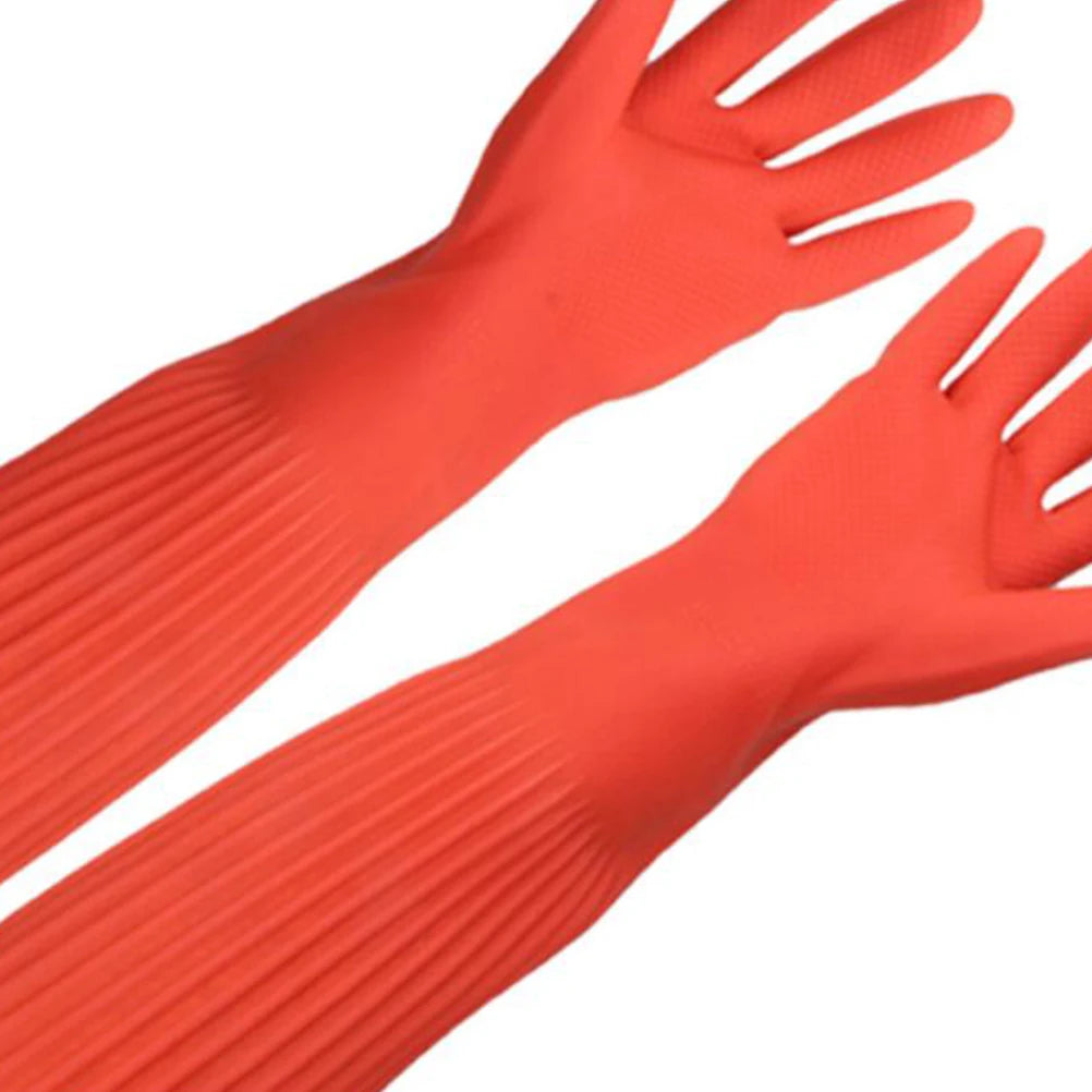 38/45/56cm Latex Long Gloves Aquarium Fish Tank Industrial Thick Protective Gauntlets Waterproof Rubber Latex Dishwashing Gloves