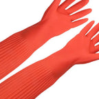 38/45/56cm Latex Long Gloves Aquarium Fish Tank Industrial Thick Protective Gauntlets Waterproof Rubber Latex Dishwashing Gloves
