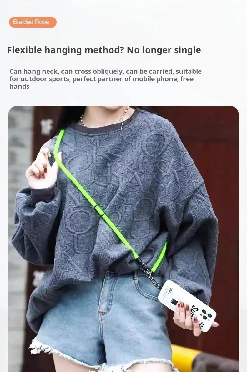 Mobile Phone Lanyard Crossbody Neck Carrying Outdoor Sturdy And Durable 8mm Thick Anti-lost Lanyard