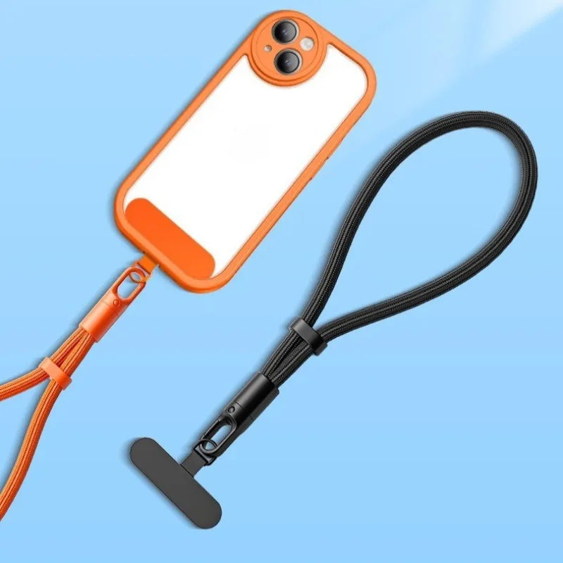 1pc Universal Adjustable Mobile Phone Lanyard Short Wrist Strap with Self-locking Anti-drop Design Durable Polyester Phone Strap