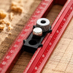 T-Square Ruler Aluminum Alloy Carpenter T Ruler Woodworking Marking Gauge Drill Hole Guide Hand Tool for Carpenters