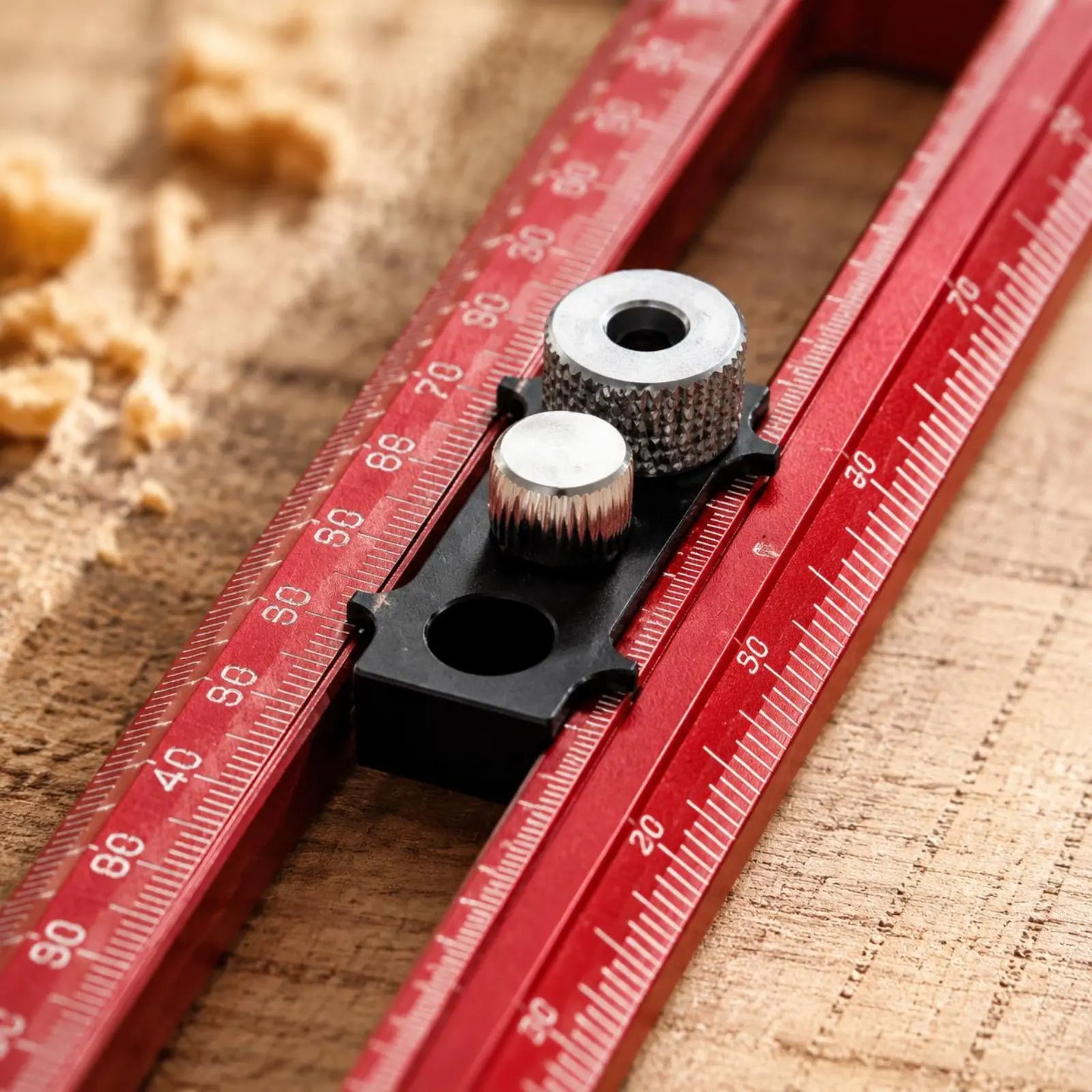 T-Square Ruler Aluminum Alloy Carpenter T Ruler Woodworking Marking Gauge Drill Hole Guide Hand Tool for Carpenters