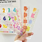 1 Piece Lytwtw's Cute Animals Straight Kawaii Christmas Ruler Tools Stationery Cartoon Drawing Office School Measuring