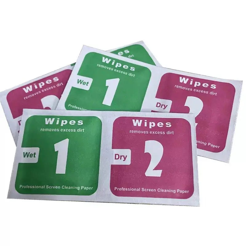 200Pcs Wet Dry Cleaning Wipes Paper Dust Absorber Sticker For Phone Screen Rear Camera Lens Optical Dust Cleaning Paper Cleaner