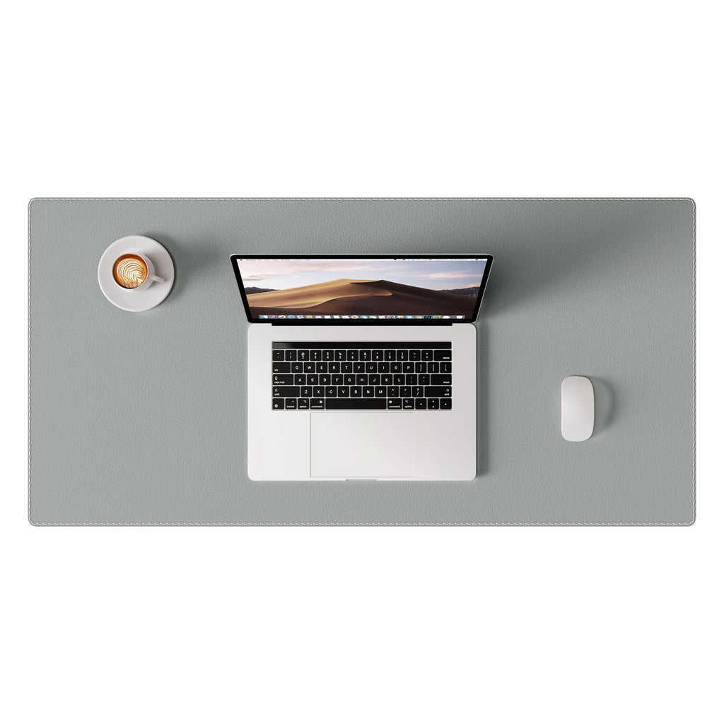 Desk Pad Protector, Mouse Pad, Office Desk Mat, Non-Slip with Stitched Edges PU Leather Desk Blotter for Office Home School