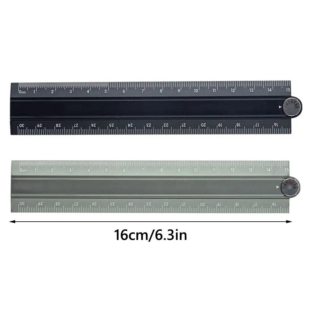 High Quality 30cm Folding Ruler Aluminum Alloy Multifunctional Stationery Ruler Drawing Measuirng Tool Metal Ruler Students