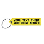 Personalized Keychain Luggage Tag Suitcase Travel Label Double-sided Embroidered Same Text
