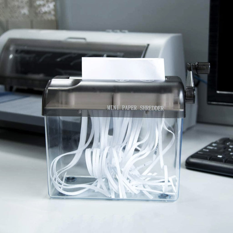 A6 Paper Shredder Mini Multifunctional Manual Bill Office Documents Shredder Destroyer Waste Paper Strip Cutting Machine