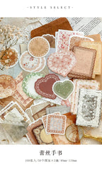 Journamm 100pcs/pack Creative Memo Pads Set DIY Scrapbooking School Supplies Collage Stationery Junk Journal Vintage Notes Paper