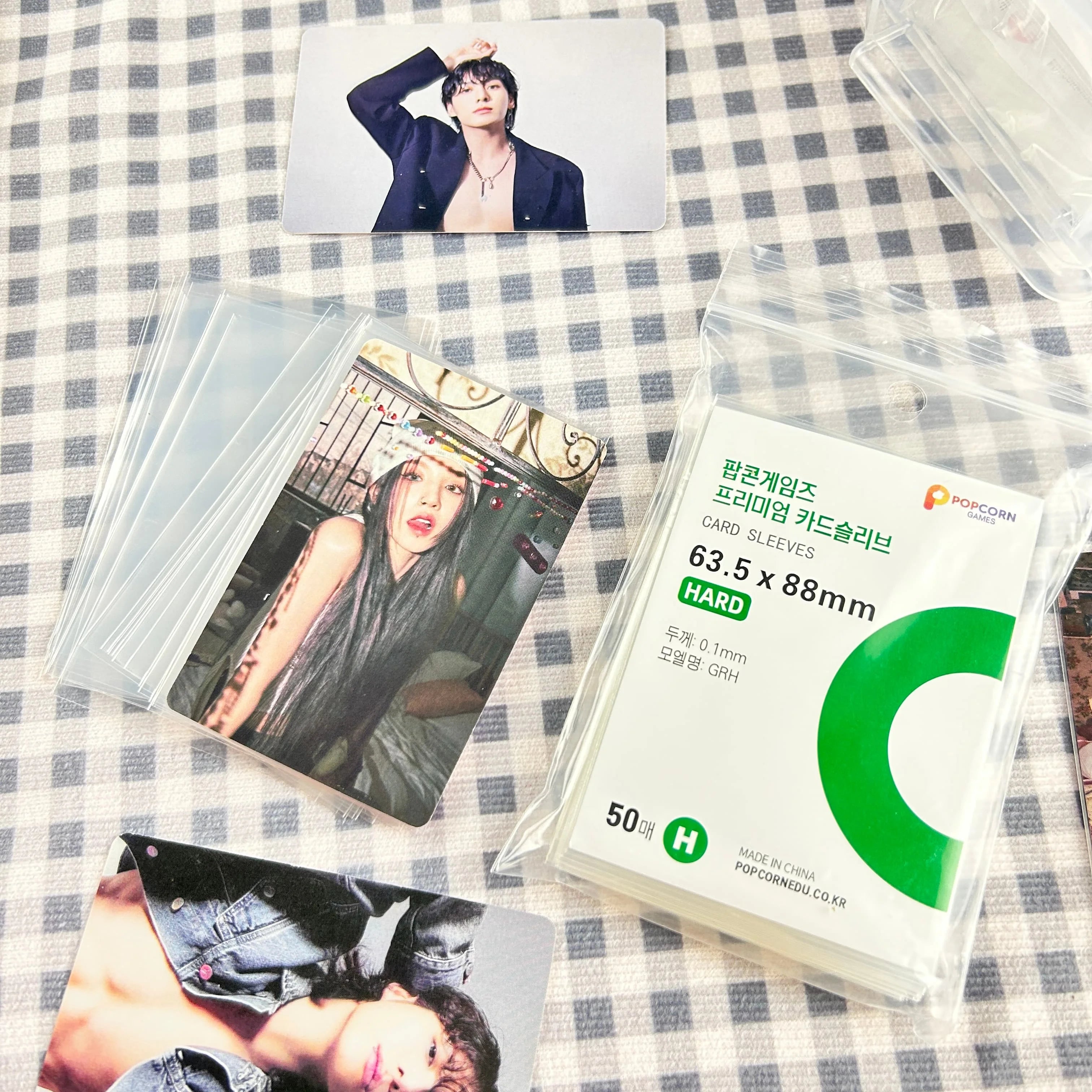 50-500Pcs Premium HD Transparent Kpop Idol Card Protective Sleeve Album Photo Waterproof Protector Game Card Holder