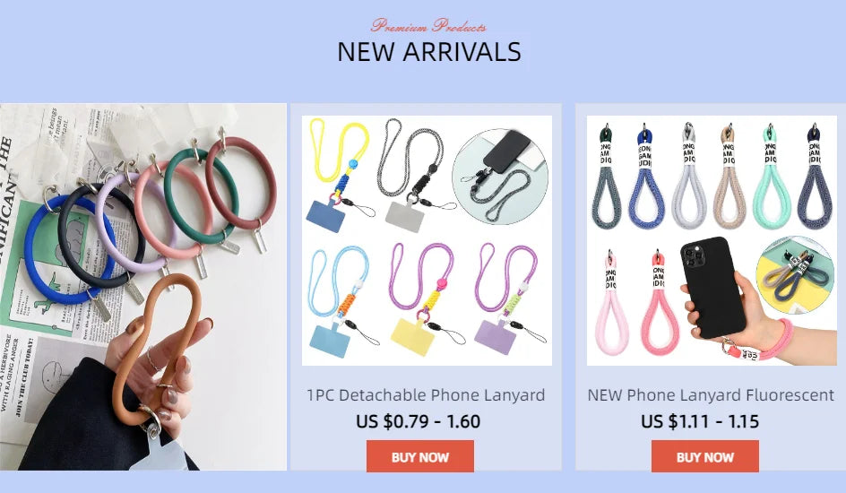 Fashion Personality Mobile Phone Lanyard Neck Hanging Lanyards for Keys ID Card Employee Card Badge Holder ID Card lanyard