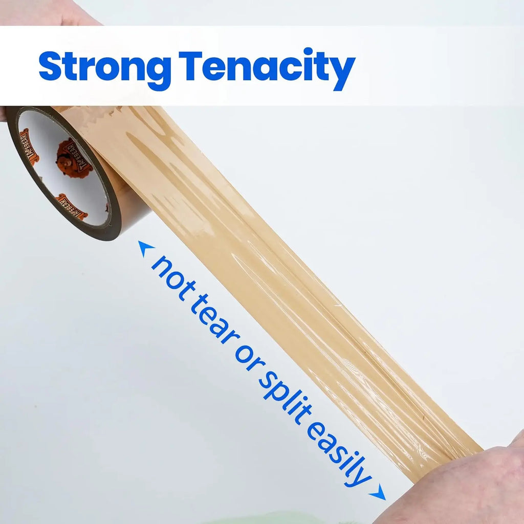 Low Noise Brown Packing Tape 72 Yards Extra Length,  Secure Sticky Brown Tape for Moving, Shipping, Sealing
