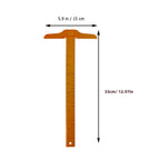 2Pcs General Layout Ruler Plastic T-Square with Accurate Scales for School Art Office Measuring Needs Plastic T Shape Ruler