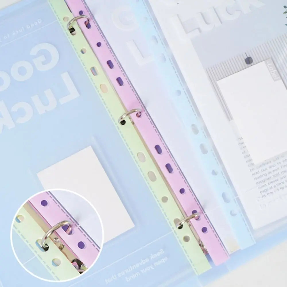 INS Style Loose Leaf A4 File Folder Transparent Detachable Data Book Students Stationery Office Storage Booklet School Office